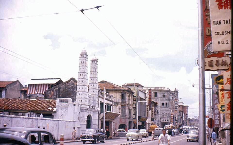 Masjid Jamae on South Bridge Road in 1960